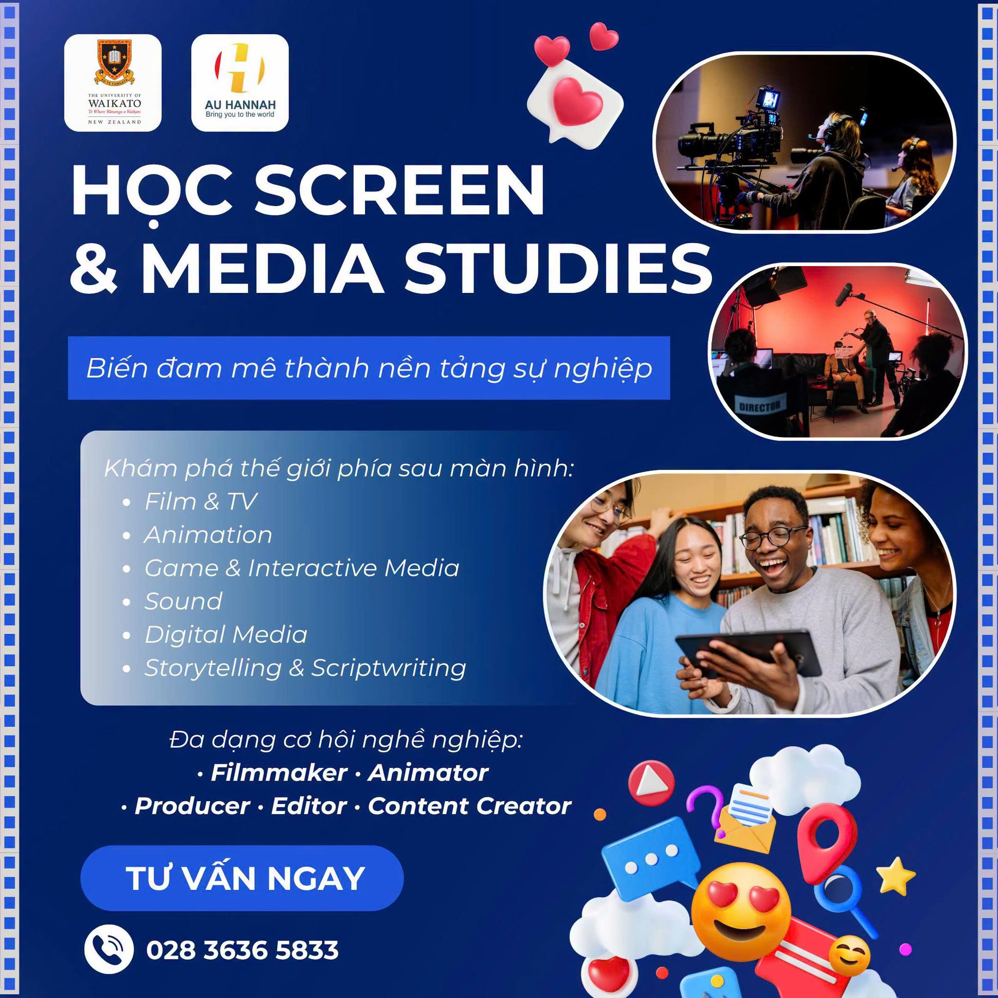 Screen &  Media Studies tại University of Waikato 